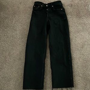 Zara High-Rise Straight Leg Jeans